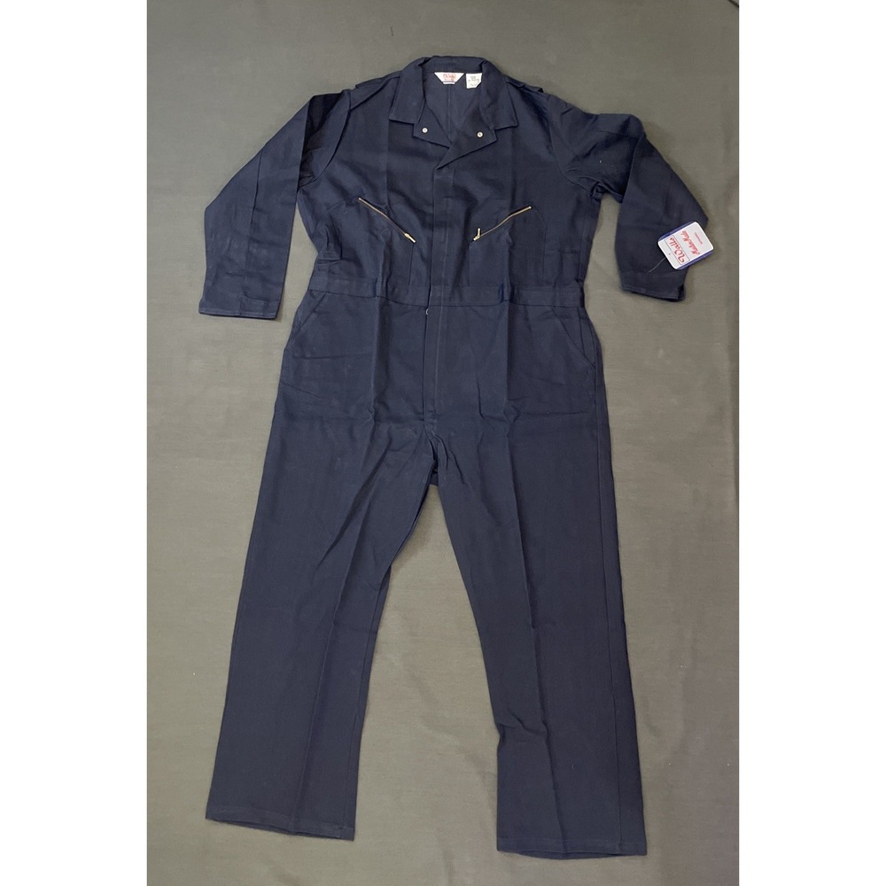 Vtg Walls Master Made Coveralls 52 Regular Work Wear Blue Made In USA NEW